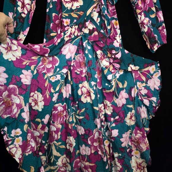 NWT Band of the Free Floral Wrap Maxi Dress M - Picture 5 of 14